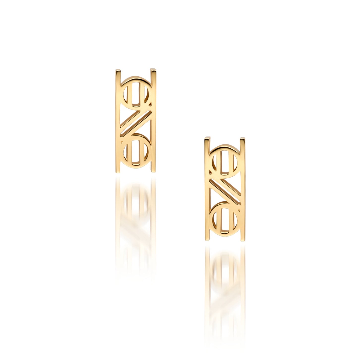 Emblem motif earrings ONO
