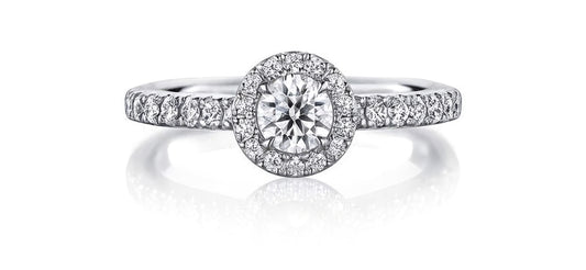 ラウンドブリリアントカットエンゲージメントリング